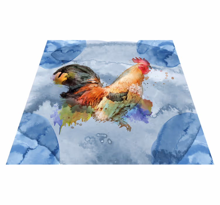 Aquarella haan dieren vinyl tapijt - TenStickers