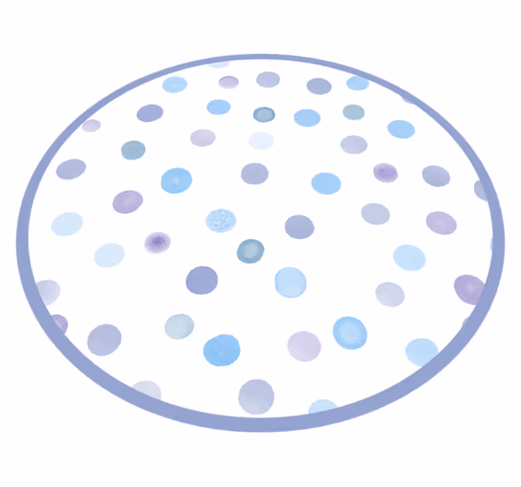 Levendige gestippelde cirkels vinyl tapijt meer kinderen - TenStickers