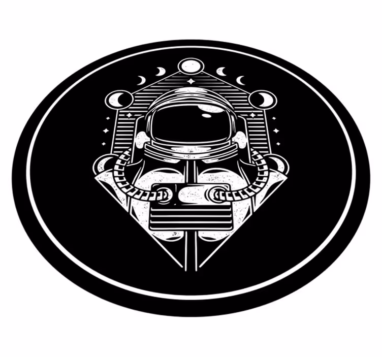 Astronaut grafisch vinyl tapijt tiener - TenStickers