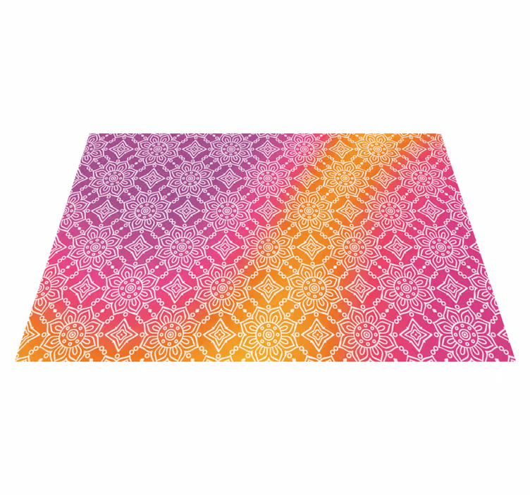 Elegante gradiënt vinyl tapijt mandala - TenStickers