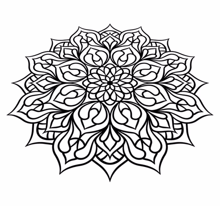 Elegant paars patroon vinyl tapijt mandala - TenStickers