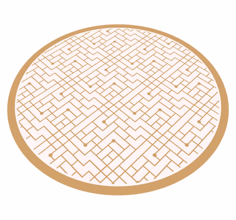 Stijlvol gouden element vinyl tapijt geometrisch - TenStickers