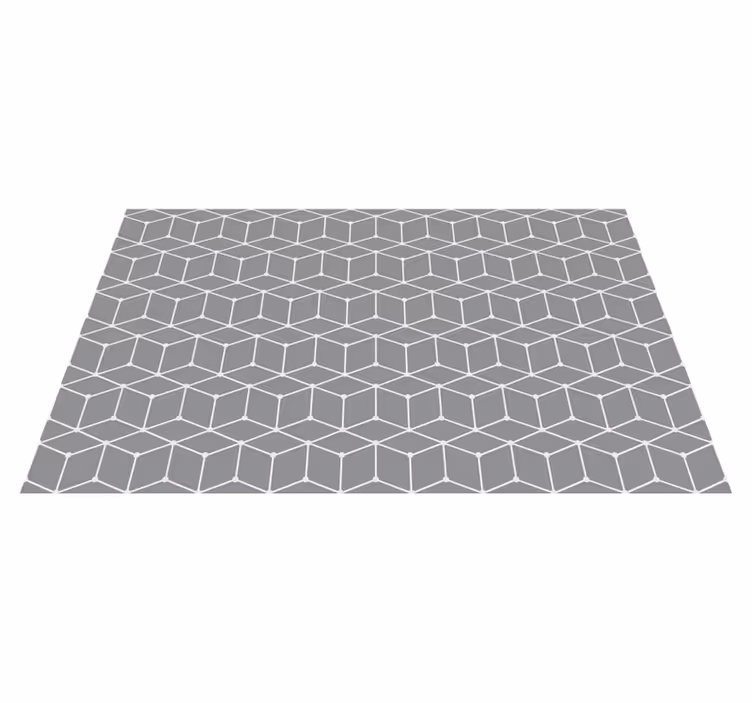 Vinyl tapijt geometrisch grijs elegant patroon - TenStickers
