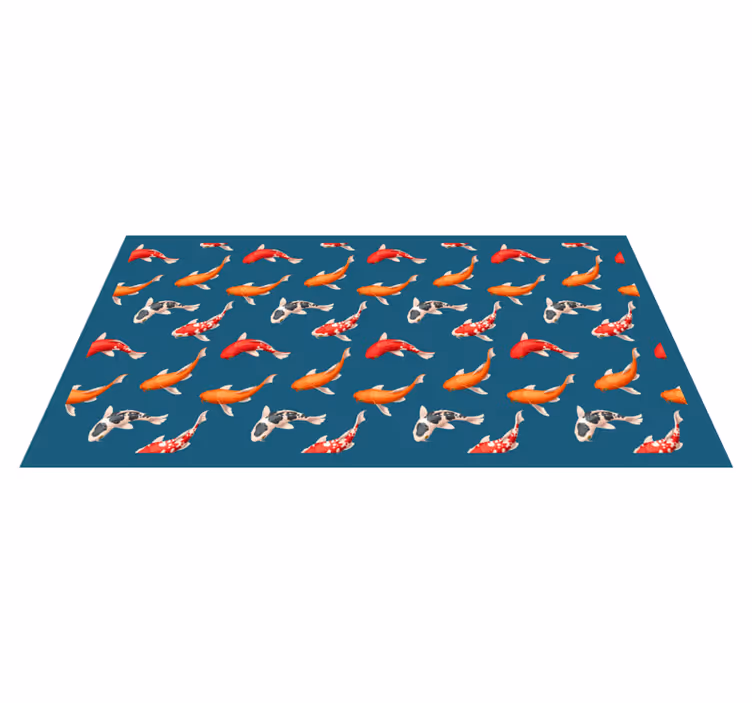 Koi vis patroon vinyl tapijt natuur - TenStickers