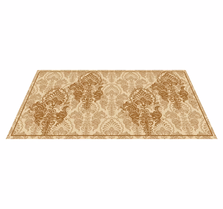Elegante bloemenpatronen vinyl tapijt antiek - TenStickers