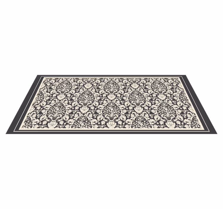 Elegante botanische eigenschap vinyl tapijt antiek - TenStickers