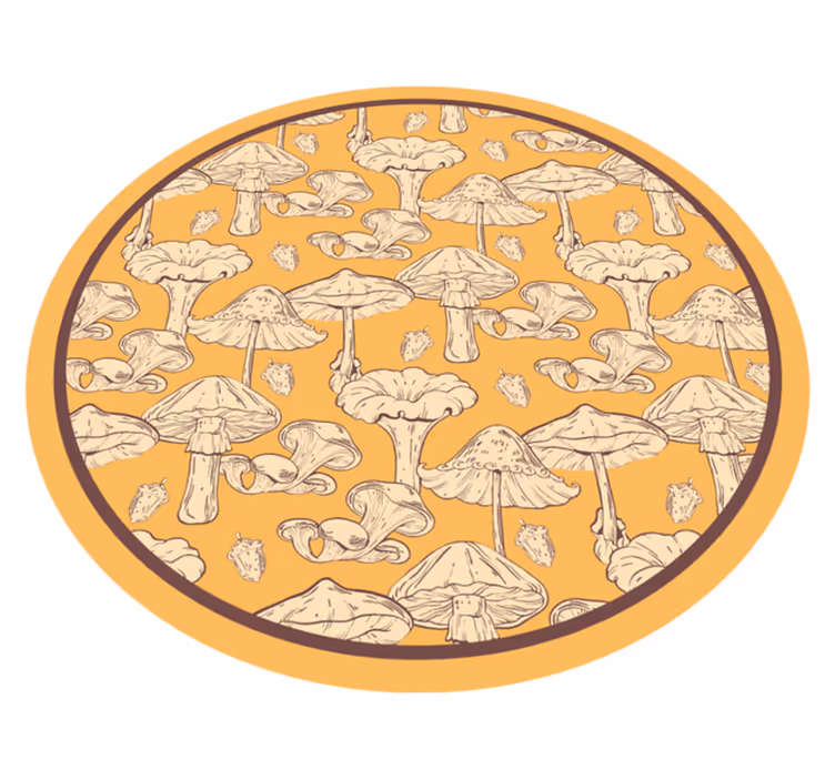 Vinyl tapijt natuur in paddenstoelstijl - TenStickers