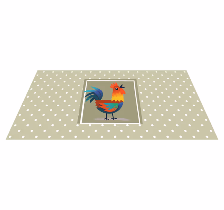 Kleurrijke hanenshow dieren vinyl tapijt - TenStickers