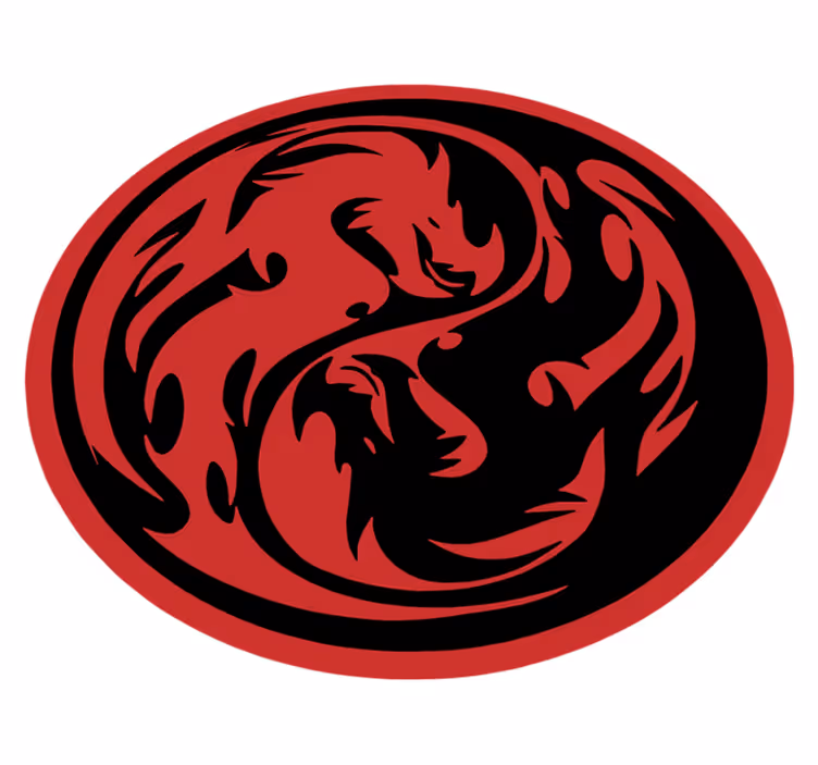 Drakenwervelingen dieren vinyl tapijt - TenStickers