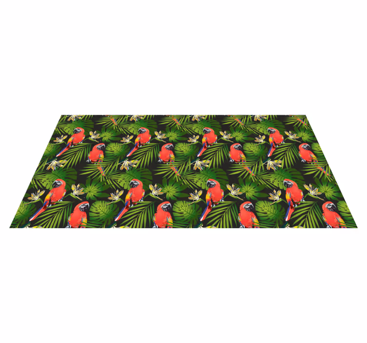 Tropische papegaaiengroen vinyl tapijt natuur - TenStickers