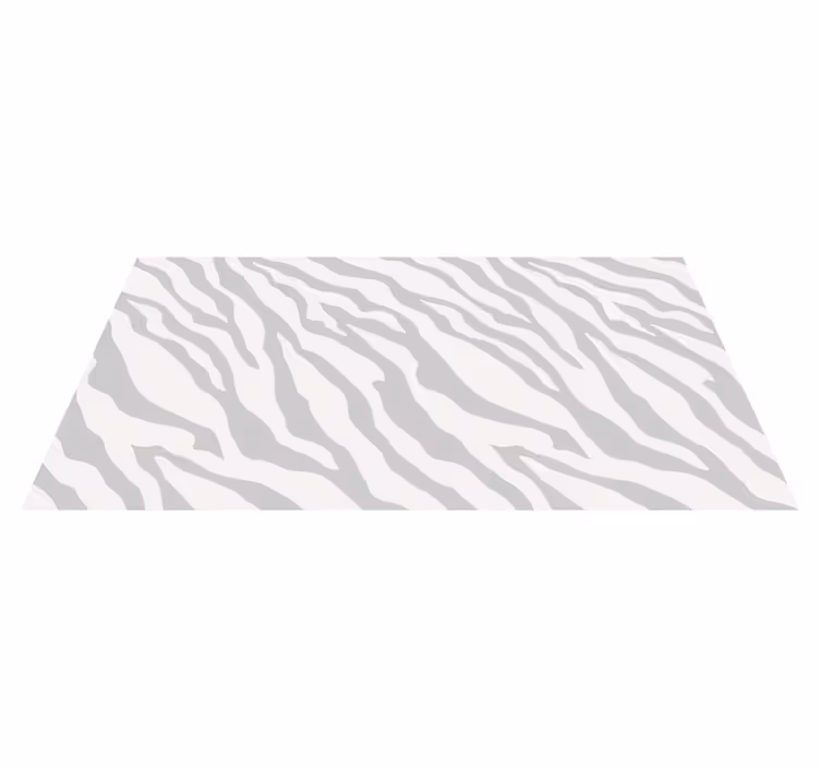 Grijze zebrastrepen vinyl vloerkleed dierenprint - TenStickers