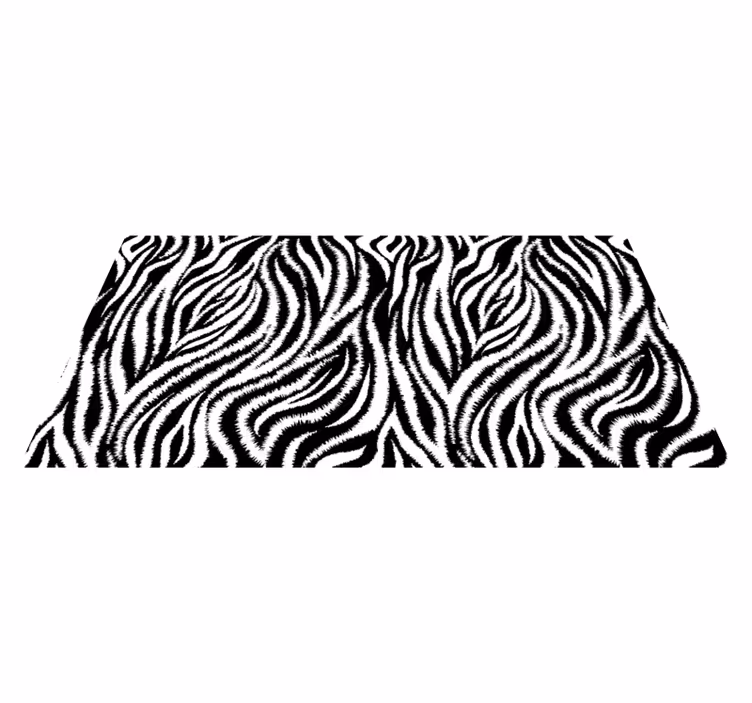 Vinyl vloerkleed dierenprint zebraprint - TenStickers