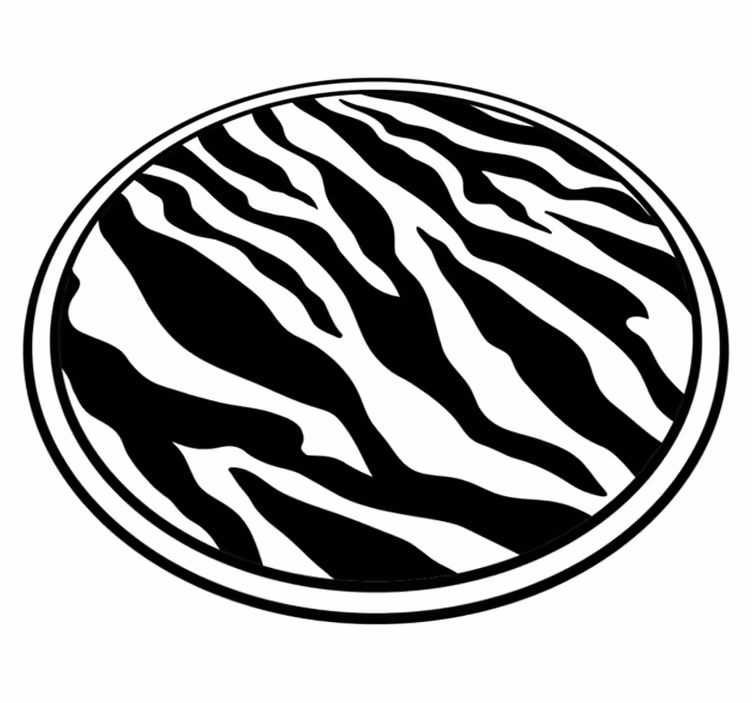 Chique zebralijnen vinyl vloerkleed dierenprint - TenStickers