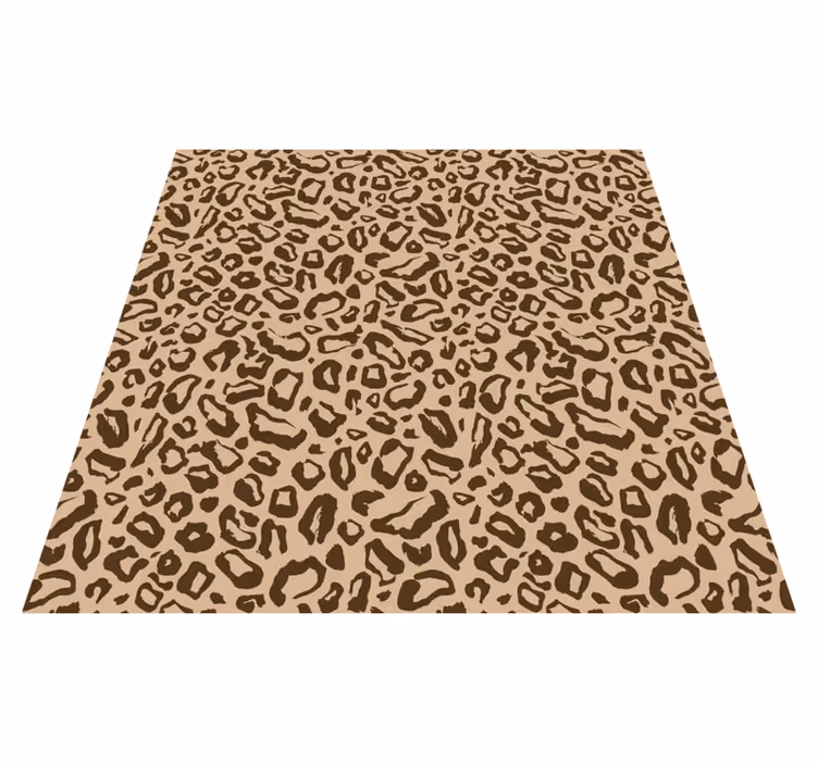 Bruine luipaardvlekkenprint vinyl vloerkleed dierenprint - TenStickers