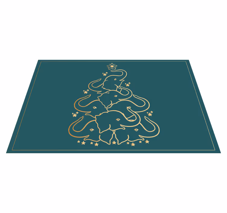 Olifantenboom simulatie vinyl tapijt kerstmis - TenStickers