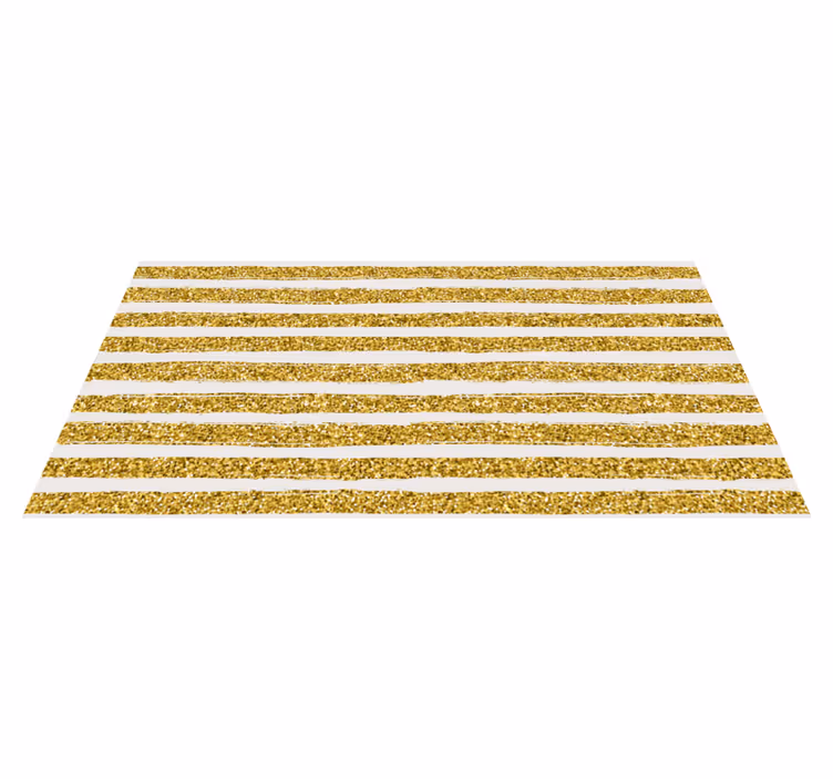 Gouden glitter vinyl tapijt strepen - TenStickers
