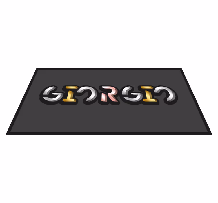 Vinyl tapijt met naam ontwerp - TenStickers
