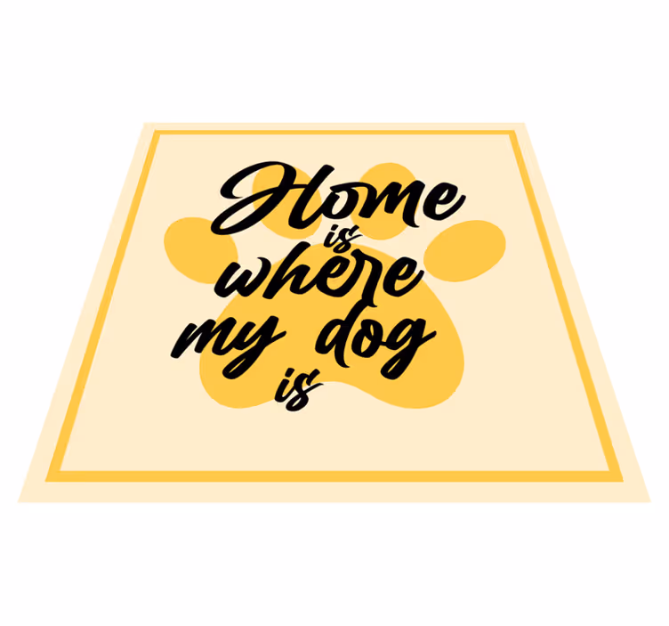 Vinyl tapijt ontvangsthal thuis waar mijn hond is - TenStickers