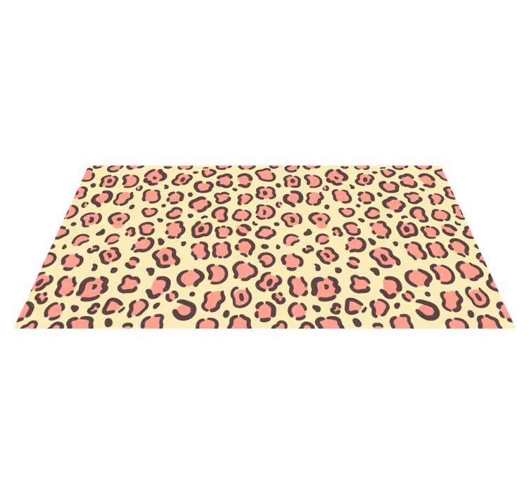 Accenten met luipaardpatroon vinyl vloerkleed dierenprint - TenStickers