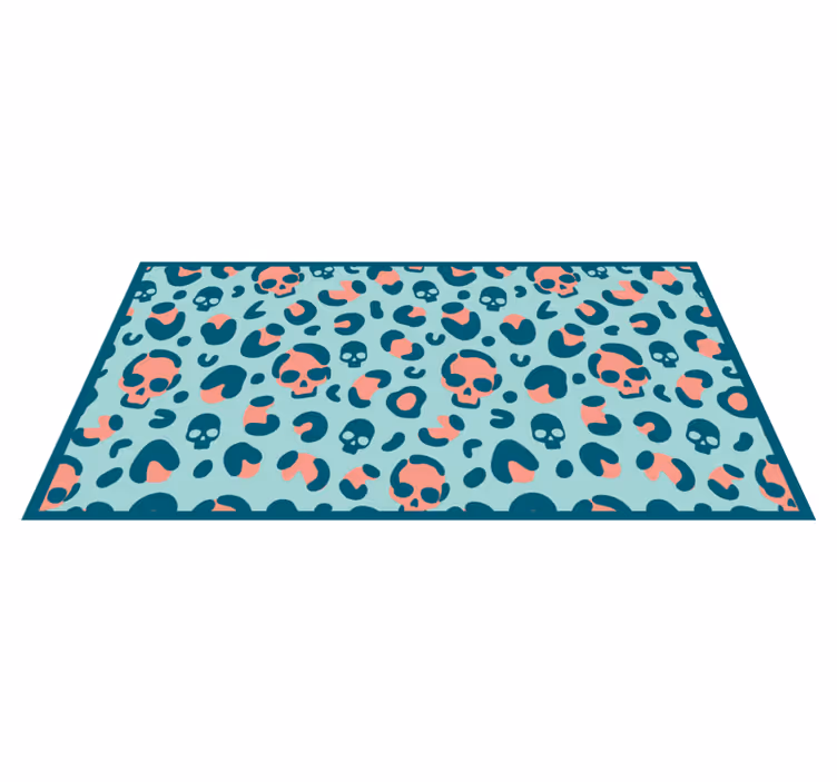 Schedelpatroonspel vinyl vloerkleed dierenprint - TenStickers