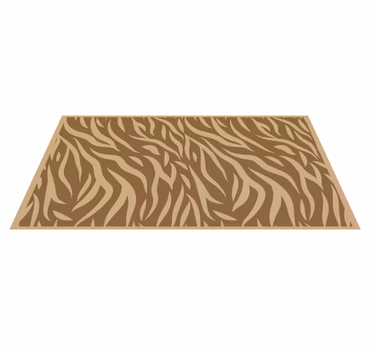 Bruine zebrapatronen vinyl vloerkleed dierenprint - TenStickers