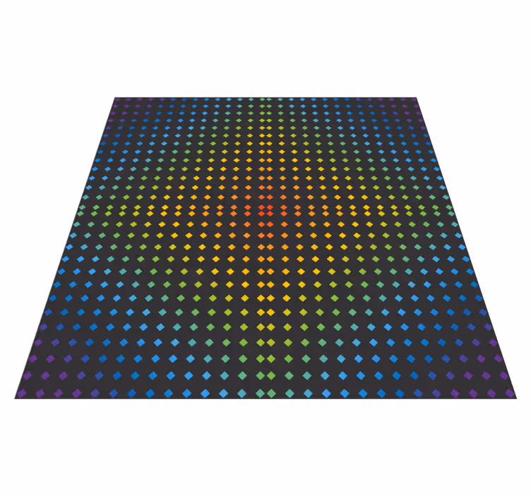 Regenboog diamant ontwerp vinyl tapijt tiener - TenStickers