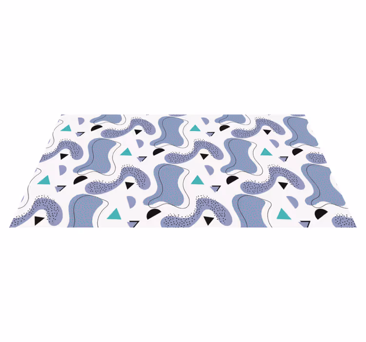 Abstracte vormenmotief vinyl tapijt minimalistisch - TenStickers