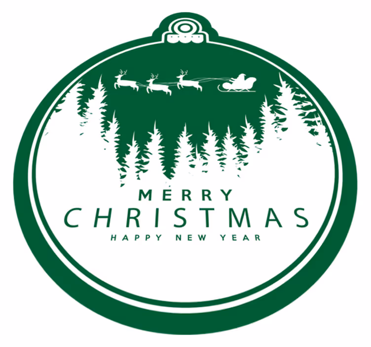 Sledetocht vinyl tapijt kerstmis - TenStickers