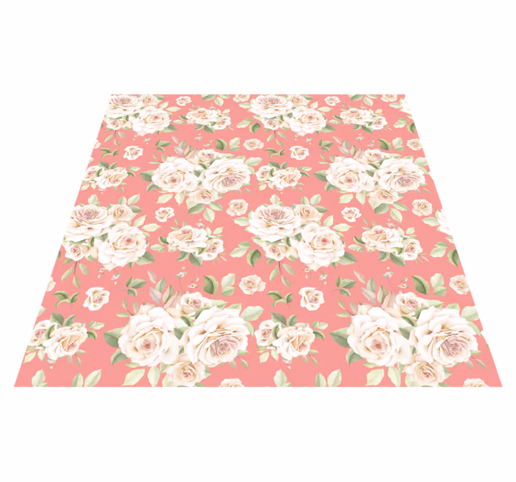 Bloemige elegantie vinyl tapijt bloemen en planten - TenStickers