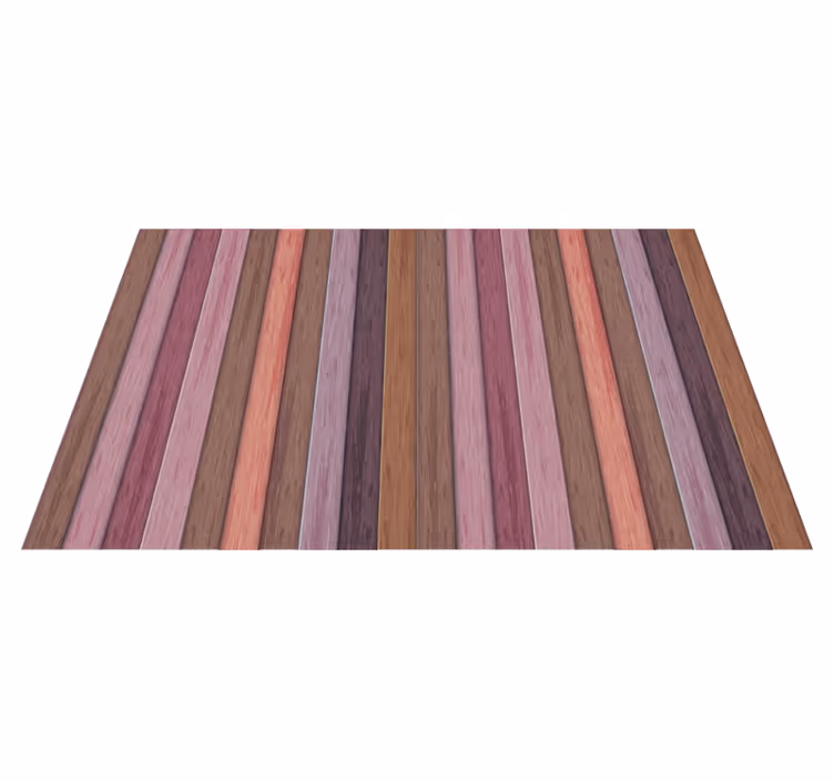 Verticale paarse strepen vinyl tapijt houtstructuur - TenStickers