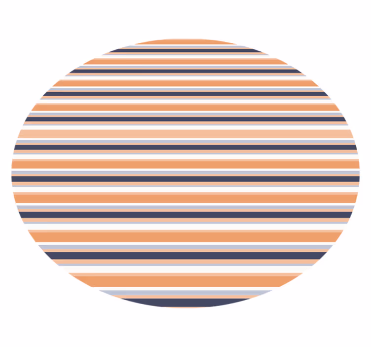 Gestreept cirkelvormig motief vinyl tapijt strepen - TenStickers