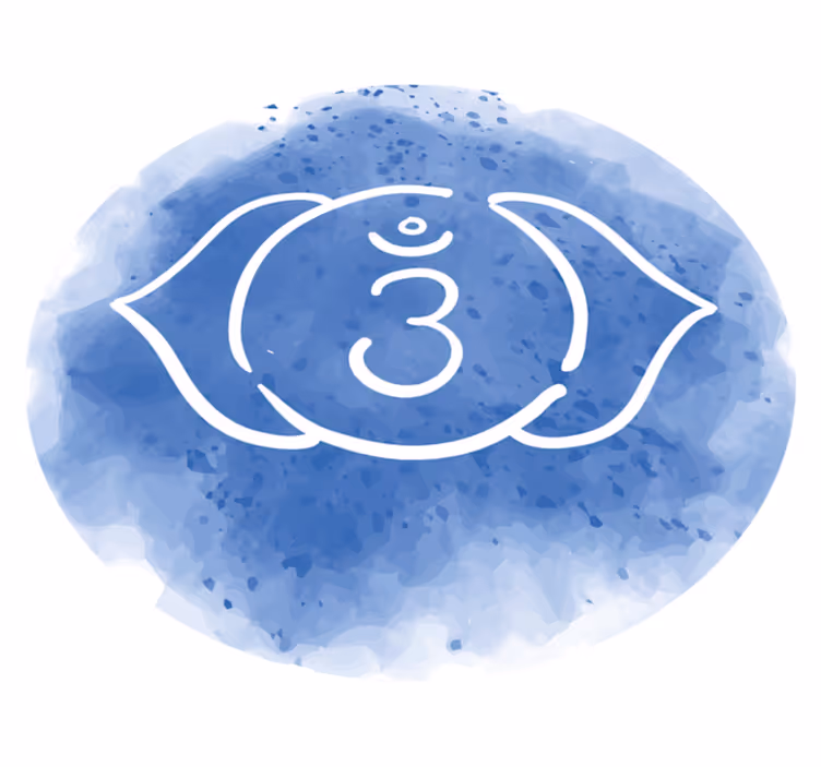 Kalmerend blauw symbool vinyl tapijt mandala - TenStickers
