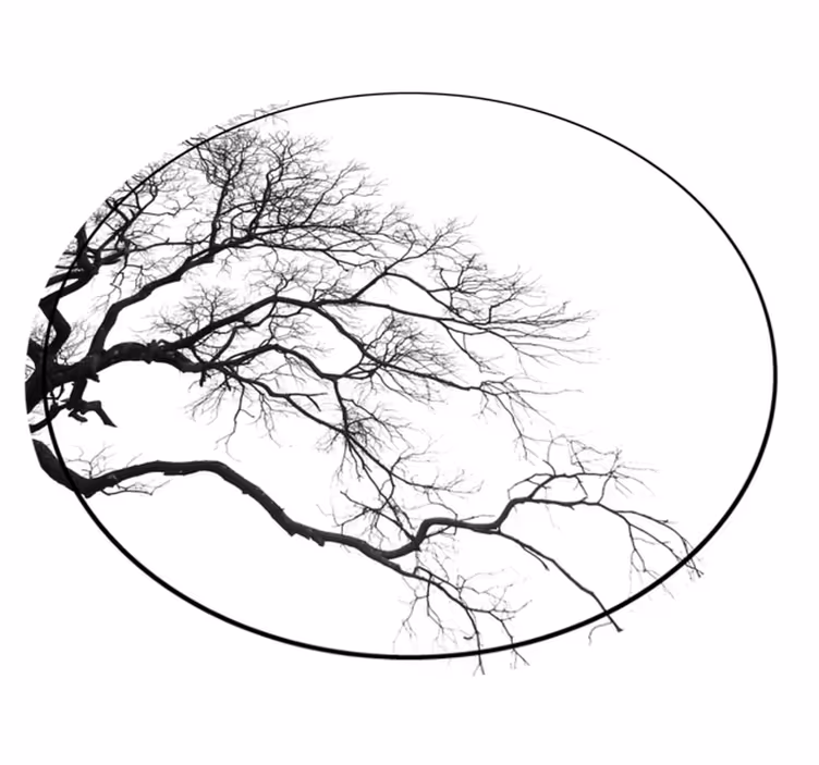 Tak silhouet kunst vinyl tapijt natuur - TenStickers