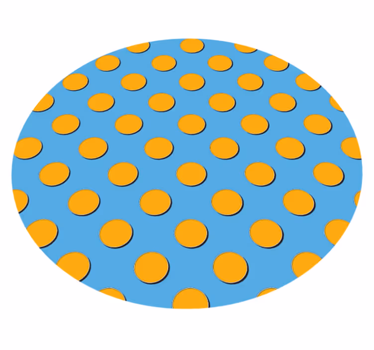 Heldere stippen vinyl tapijt geometrisch - TenStickers
