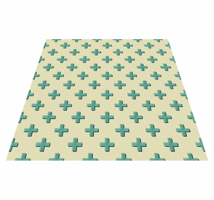 Munt plus vormen vinyl tapijt geometrisch - TenStickers