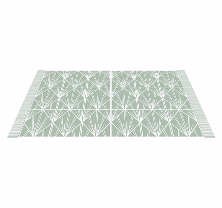 Geometrisch bladconcept vinyl tapijt tegels - TenStickers