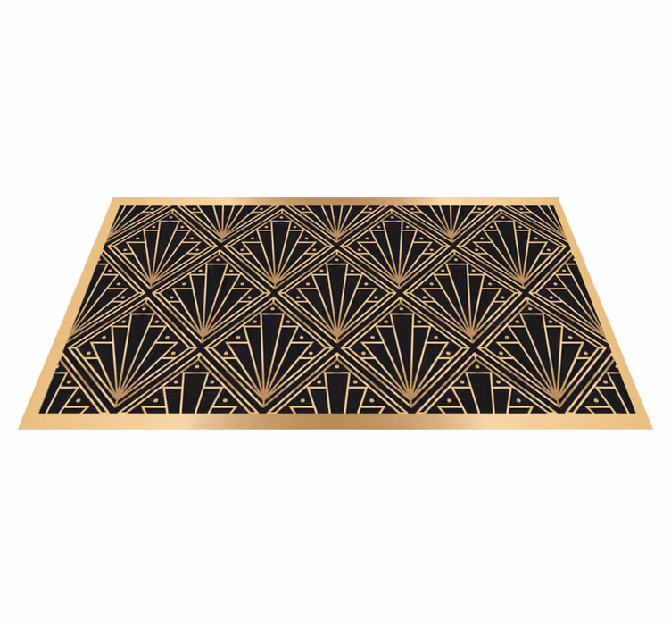 Art deco-motief vinyl tapijt tegels - TenStickers