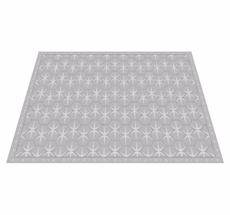 Hexagonaal sterpatroon vinyl tapijt grijs - TenStickers