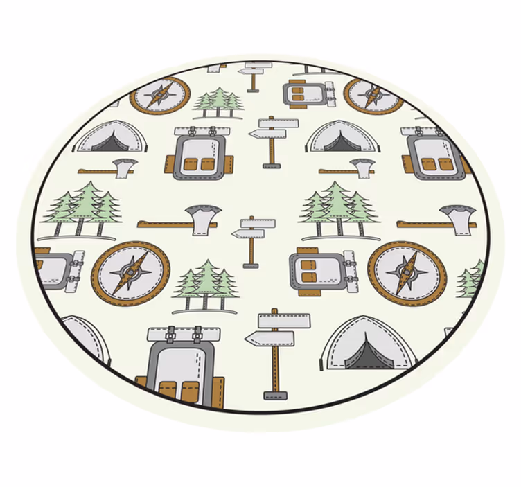 Idee voor een kampeerexpeditie vinyl tapijt snelwegen - TenStickers