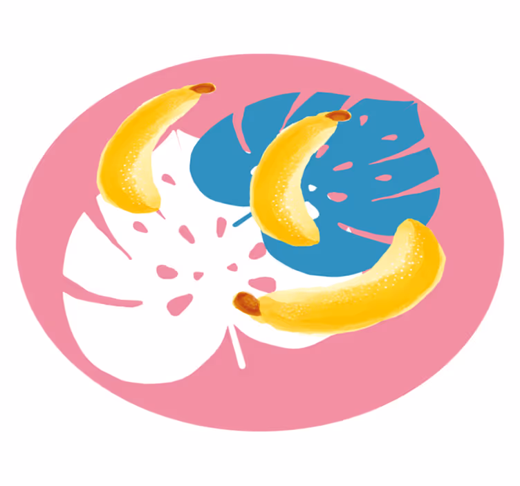 Tropisch bananenmotief vinyl tapijt keuken - TenStickers