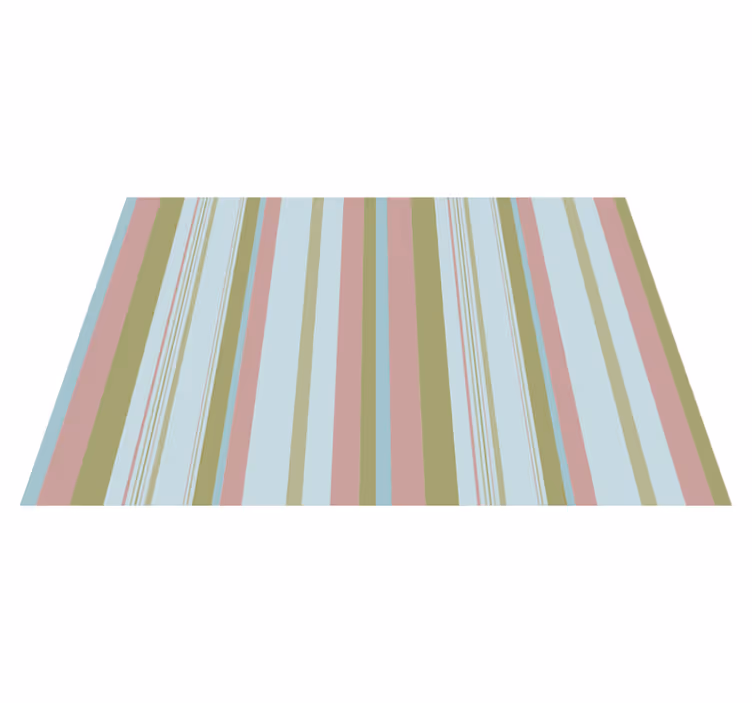 Kleurrijk pastelpatroon vinyl tapijt strepen - TenStickers
