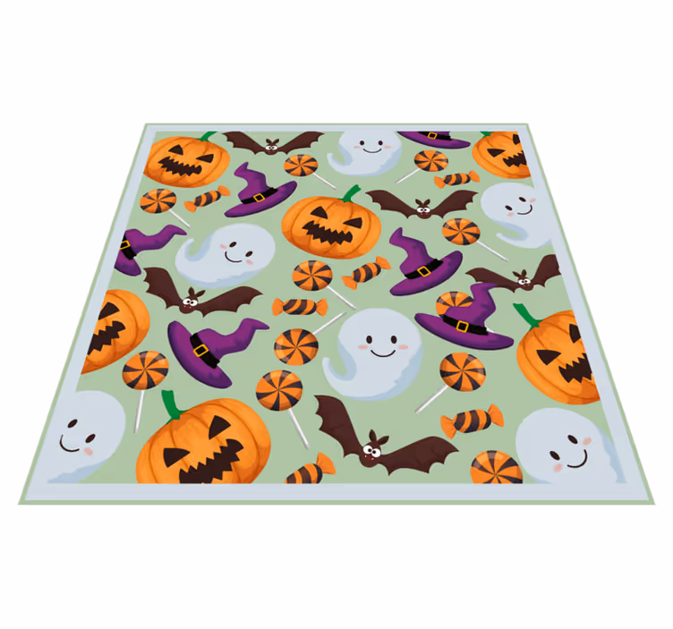 Vinyl tapijt halloween gelukkige halloween sfeer - TenStickers