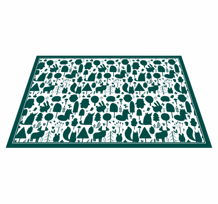 Vinyl tapijt natuur natuurlijke silhouetten - TenStickers
