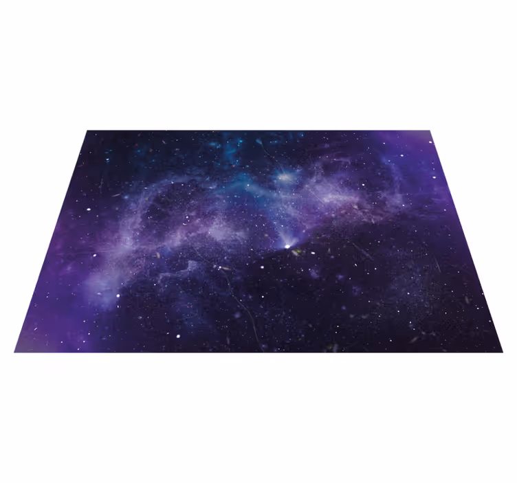 Kosmische sterrenstelselscène vinyl tapijt sterren - TenStickers