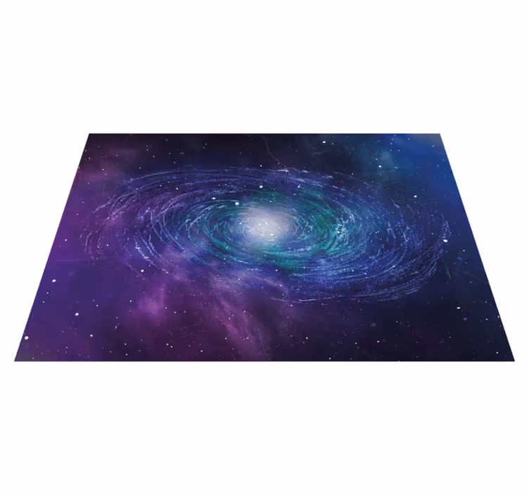 Galactisch wervelpatroon vinyl tapijt sterren - TenStickers