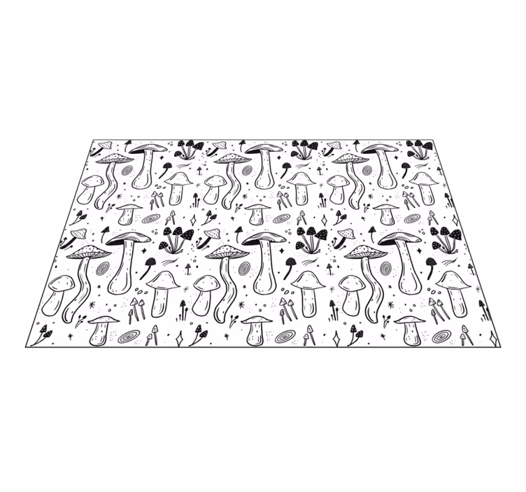 Paddenstoel grilligheid vinyl tapijt natuur - TenStickers