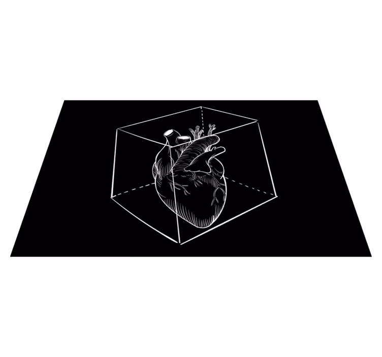 Hartillustratie vinyl tapijt modern - TenStickers