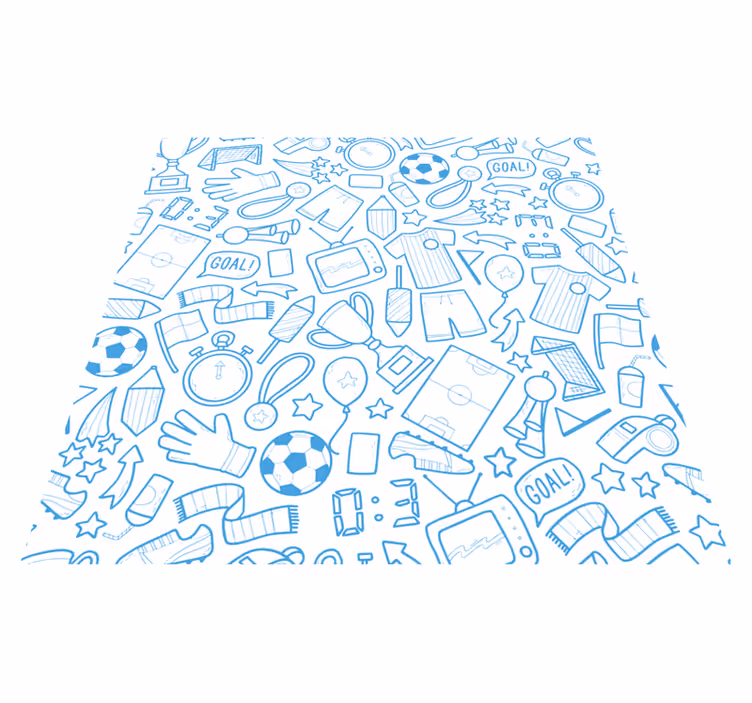 Sportieve elementen vinyl tapijt spel - TenStickers