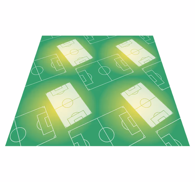 Voetbalveld patroon vinyl tapijt spel - TenStickers