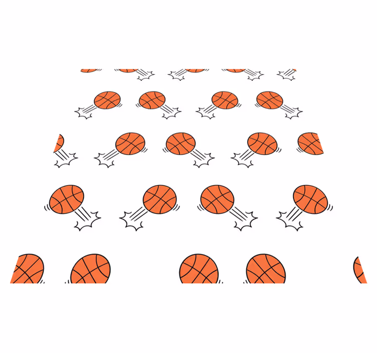 Basketbal bewegingspatroon vinyl tapijt meer kinderen - TenStickers